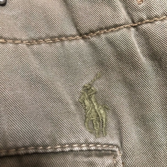 Polo Ralph Lauren New Army Green Flat Front Chino Shorts Size 38 - Picture 5 of 12